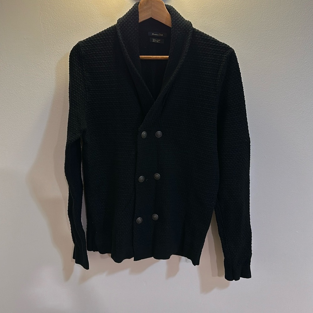 Black Cardigan- Double Breasted
